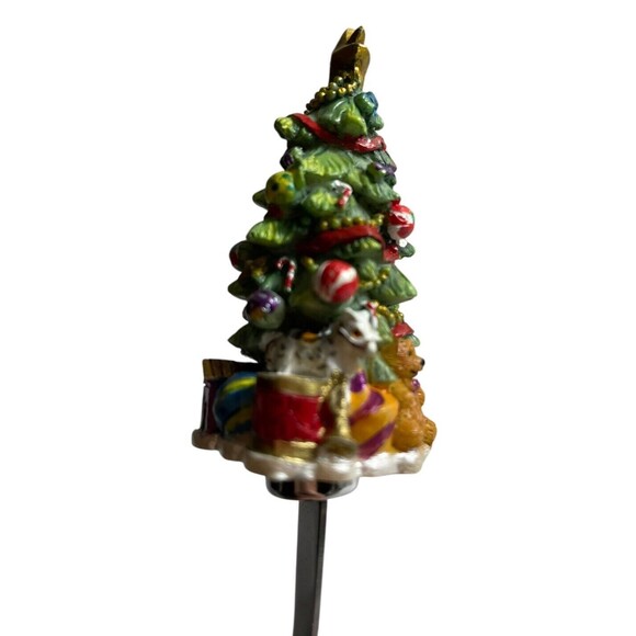 Christopher Radko Christmas Tree Cocktail Forks Set of 4 Party Spruced Up Spruce - Picture 4 of 11